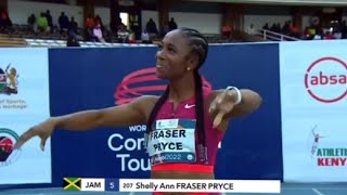 ShellyAnn FraserPryce In 100m Debut in Switzerland on July 20 2023 [upl. by Nnyre]