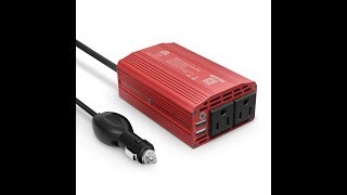 Review BESTEK 300W Power Inverter DC 12V to 110V AC Car Inverter with 42A Dual USB Car Adapter [upl. by Sucramal]