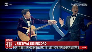 Record di ascolti  Festival di Sanremo  Storie Italiane  13022023 [upl. by Cusick]