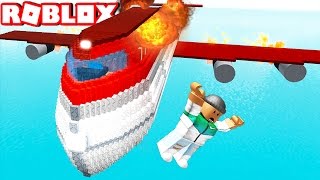 JUMP TO SURVIVE A PLANE CRASH IN ROBLOX [upl. by Dahc345]