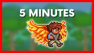 Terraria  How To Get Wings in 5 MINUTES [upl. by Laural670]