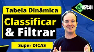 Tabela Dinâmica  Como Classificar e Filtrar na Tabela Dinâmica no Excel [upl. by Alletse]