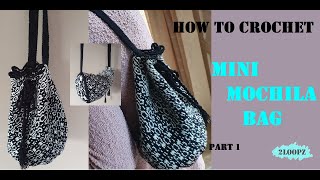 CROCHET TUTORIAL How to Crochet MOCHILA BAG part 1 [upl. by Windsor]