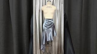 Today…I’m draping an Asymmetrical Satin Skirt with a Ruffle [upl. by Marcia]