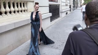 Larsen Thompson Coco Rocha and more arriving at the Amfar Gala in Paris [upl. by Julee755]