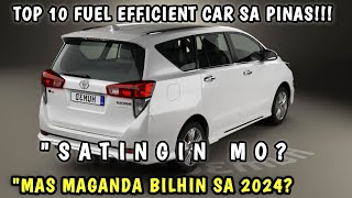 TOP 10 FUEL EFFICIENT CAR SA PHILIPPINAS MATITIPID AT MALALAKAS NA MAKINA MULA SA IBAT IBANG BRAND [upl. by Ennaerb90]