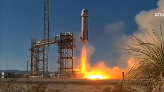 Blue Origin takes shiny new rocket for a suborbital spin in debut launch [upl. by Esbenshade]