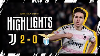 HIGHLIGHTS  JUVENTUS 20 LAZIO  Chiesa amp Vlahović secure the win  COPPA ITALIA [upl. by Aralomo4]