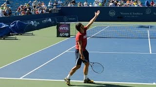 Richard Gasquet and Janko Tipseravic Serve 2  2013 Cincinnati Open [upl. by Gaile]