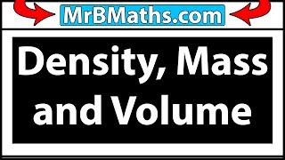 Density Mass and Volume Prism  GCSE Maths 91  Set2A1HQ1  MrBMaths [upl. by Sykleb761]