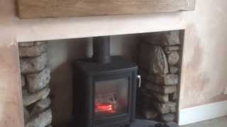 Contura 51L Wood Burning Stove Installation after knock out of wall [upl. by Nicholle]