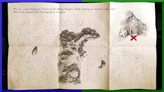 Skull and Bones  Compagnie Cache Clue Treasure Map Location Dragons Back [upl. by Dode700]