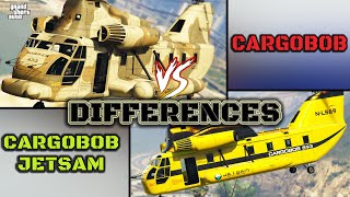 CARGOBOB VS CARGOBOB JETSAM Differences  GTA Online  Helicopter Comparison [upl. by Cristian]