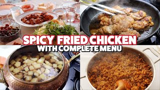 SPICY FRIED CHICKEN WITH BEST MARINADE 😍 3 DISHES [upl. by Rocray]