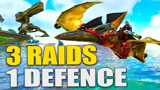 ON RAID 3 BASES ET JE DEFENDS SOLO  ARK PVP [upl. by Nnayhs644]