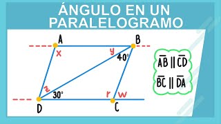 Ángulos interiores y exteriores en un Paralelogramo o Romboide [upl. by Eseuqram857]