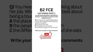 B2 First FCE Listening Practice Test 2024  Part 1 b2firstlisteningtests learningenglish fce [upl. by Etessil]