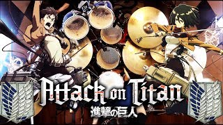 Kin  Attack on Titan 進撃の巨人  Season 2 OP  Shinzou Wo Sasageyo  Drum Cover Studio Quality [upl. by Catie]