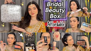 Bridal Beauty Box In A Budget Affordable amp Branded Makeup  Product Guide In Detail [upl. by Kalb]