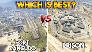 GTA 5 ONLINE  FORT ZANCUDO VS PRISON WHICH IS BEST [upl. by Rednasela890]