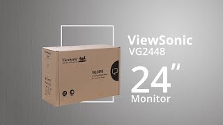 ViewSonic unboxed VG2448 Advanced Ergonomic Monitor [upl. by Alisan475]