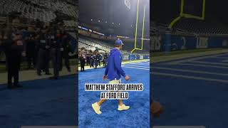 Matthew Stafford is back at Ford Field 👀 matthewstafford losangelesrams nlf detroitlions [upl. by Gaynor]