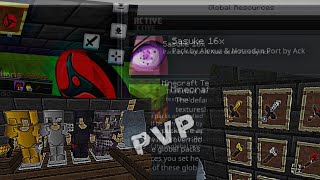 Best Mcpe Texture packSasuke 16xRevamp Itachi PvP texture pack  by ItachiakaAKG1 [upl. by Aerdnaid711]