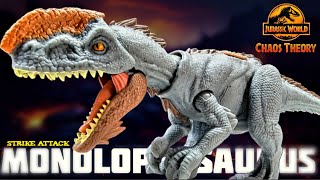 Mattel Jurassic World Chaos Theory Strike Attack Monolophosaurus Review [upl. by Ebehp296]