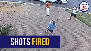 WATCH  Shootout outside Lonehill home in Johannesburg no injuries reported [upl. by Hospers]