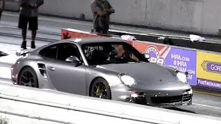 600 HP Champion 997 Turbo Porsche wPDK  14 Mile Drag Race Video  Road Test TV ® [upl. by Hgielanna]