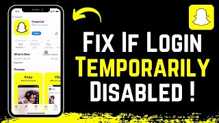 How To Fix Snapchat Login Temporarily Disabled [upl. by Noneek]