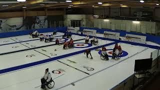 World WheelchairB Curling Championship 2023 Round Robin Session 1 Sheet A FinlandPoland End 3 [upl. by Hcone]