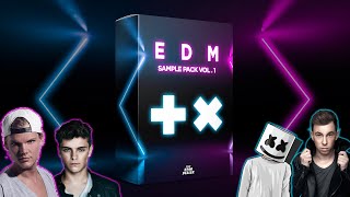 FREE BEST ELECTRONIC DANCE MUSIC SAMPLE PACK  Avicii Martin Garrix Hardwell Skrillex  2021 [upl. by Olnee]