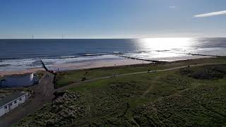 Drone video at South Beach Blyth Northumberland [upl. by Naynek617]