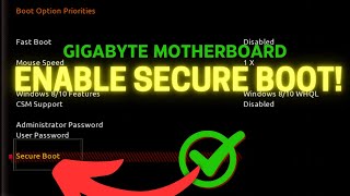 How to Enable Secure Boot on GIGABYTE Motherboard  Full Guide 2024 [upl. by Blythe912]