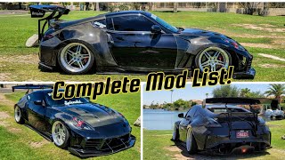 NISSAN 370Z Mod List Total cost to build 2022 [upl. by Judy]