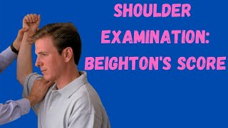 Shoulder Examination Beightons Score [upl. by Heda]