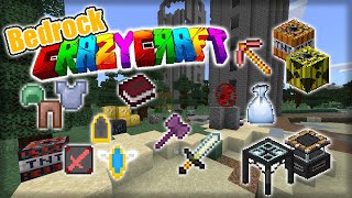 CrazyCraft Modpack Bedrock Edition MCPE Download [upl. by Ylrae]