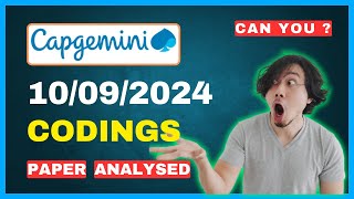 Today😲  Capgemini Coding Questions 2024  capgemini assessment test 2024  UBK Anna [upl. by Ernie]