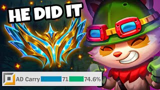 MANCO FINALLY DID IT THE FIRST EVER CHALLENGER TEEMO ADC [upl. by Anirav]