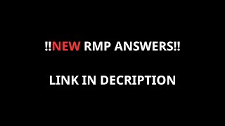 LINK IN THE DESCRIPTION NEW RMP Quiz Tryout Answers 2024 [upl. by Suolekcin478]