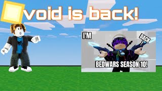 So void started to upload again… Roblox Bedwars [upl. by Netsrejk16]