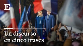 Elecciones Francia  Las cinco frases clave del discurso de Macron  El País [upl. by Buyer]