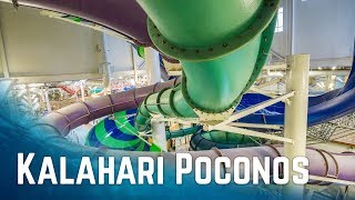 All Big Waterslides at Kalahari Resort Pocono Mountains Pennsylvania 2017 Edition [upl. by Ahsian]