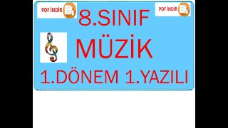 8Sınıf MÜZİK 1Dönem 1Yazılı Soruları ve Çözümü [upl. by Asilat]