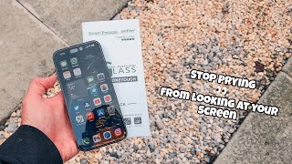 iPhone 14 Pro Max Privacy Glass Screen Protector install [upl. by Darell]