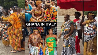 Ghanaians in Udine demonstrate traditional marriage culture in italy [upl. by Sean939]