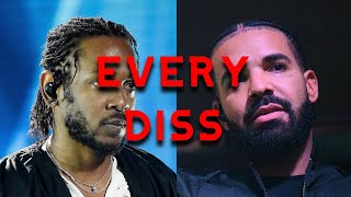 All Drake Vs Kendrick Diss Tracks In Order [upl. by Ennaesor]