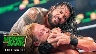 FULL MATCH Roman Reigns vs Edge — Universal Title Match WWE Money in the Bank 2021 [upl. by Aleakam]