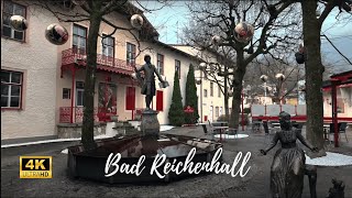 Bad Reichenhall Bavaria  Rainy Walk in City Center to Luitpoldbrücke  4K 60fps [upl. by Aliber630]